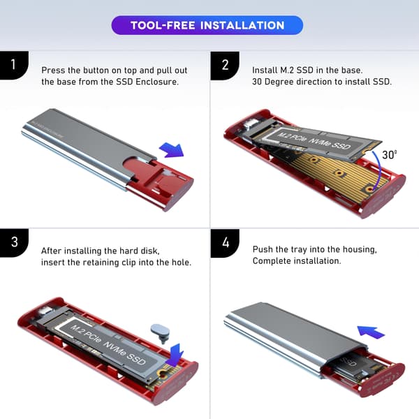 M2 NVMe SATA SSD-kabinet 10 Gbps SSD-boks M.2 NVME NGFF SSD til USB 3.1-kabinet Type-A til Type-C-kabel til PC Laptop—ls