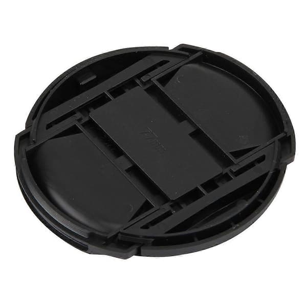 77mm senterklemme kameralinsehette (svart) Black