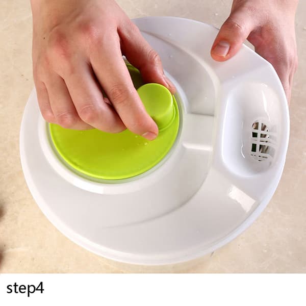 Grønnsaker Salat Spinner Salat Blad Vegetabilsk Dehydrator Vask Hvit White one size