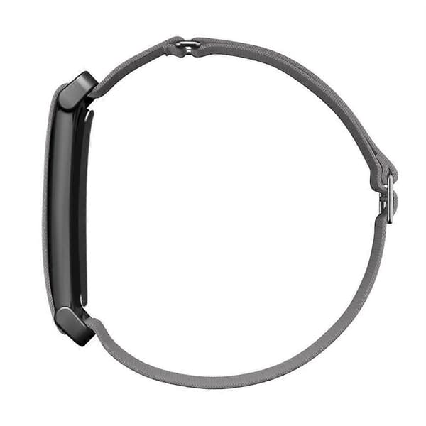 Kompatibel med Google Fitbit Air Fitness Tracker Bånd Spennedesign Elastisk Vevd Stropp Justerbart Armbånd DarkGrey