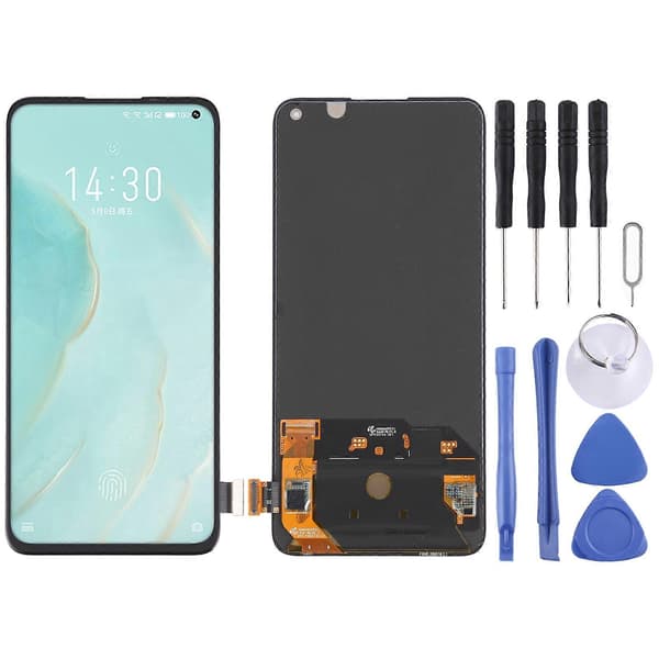 KOMPATIBEL Super AMOLED LCD-skjerm for Meizu 17 Pro / 17 med Digitizer Full Montering Not Specified