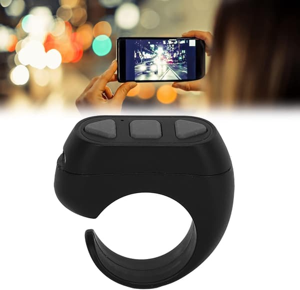 TIK Tok fjernbetjening, Tiktok Scroll Ring, Bluetooth Sidevender til Kindle APP, TIK Tok APP Kompatibel med IOS & Android—ls