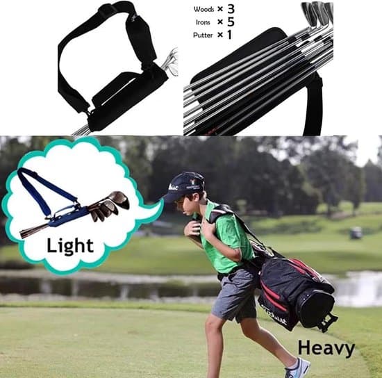 Golfkøller - Golfbag Organizer - Lille bæretaske - Mini Golfkølle Bæretaske - Sort—ls
