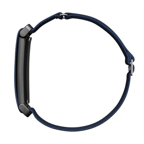 Kompatibel med Google Fitbit Air Fitness Tracker Band Spänne Design Elastisk Vävd Rem Justerbart Armband DarkBlue