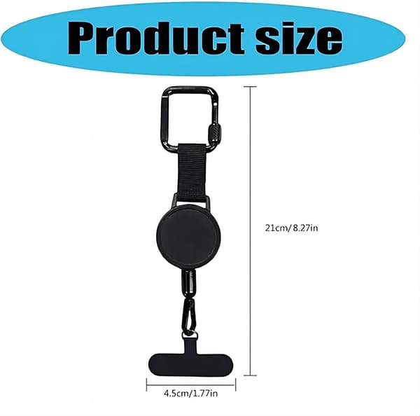 1-10 Pack Retractable Anti-Theft Phone Holder, Lightweight Phone Lanyard with Secure Clip 3PCS