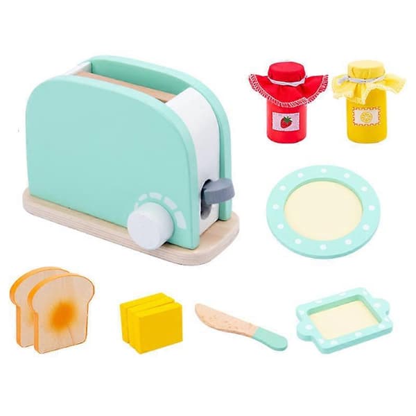 Lasten simulaatiokeittiölelu, keittiön leipäkoneen mehulingon setti, lasten leikkimökki [lelu] Bread machine
