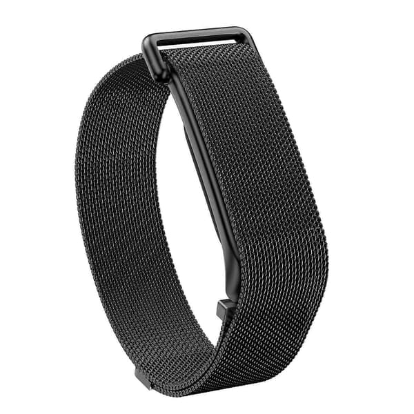Integreret Milanese magnetisk urrem i rustfrit stål med metalhus til Google Fitbit Air Black