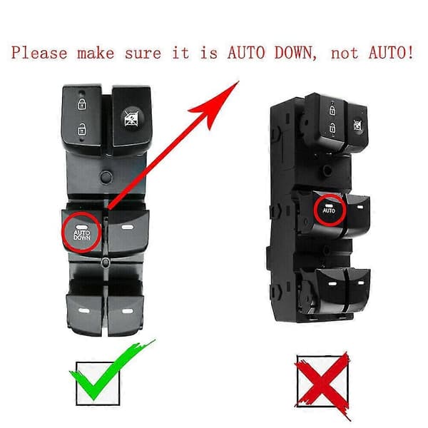 For 2011 2012 2013 2014 2015 Power Master Window Lift Control Switch Lhd 93570-3x000 Svart – ls