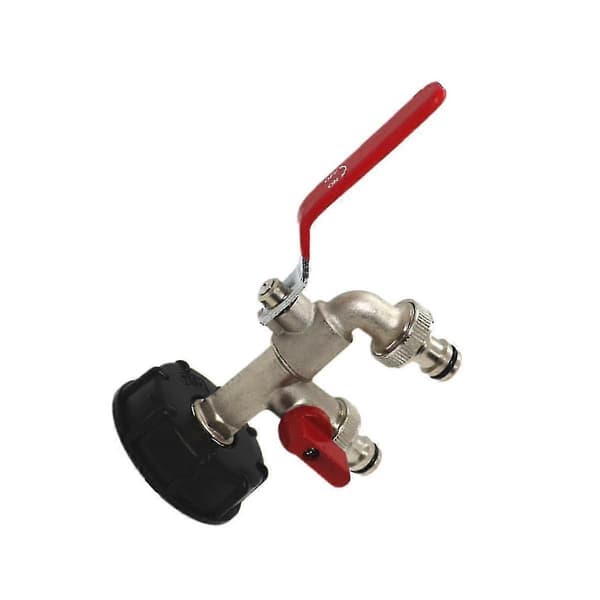 Dobbelthodekobling for IBC-tonnfass Messingkran Dobbelthodet kran Tonnfass-dt—ls