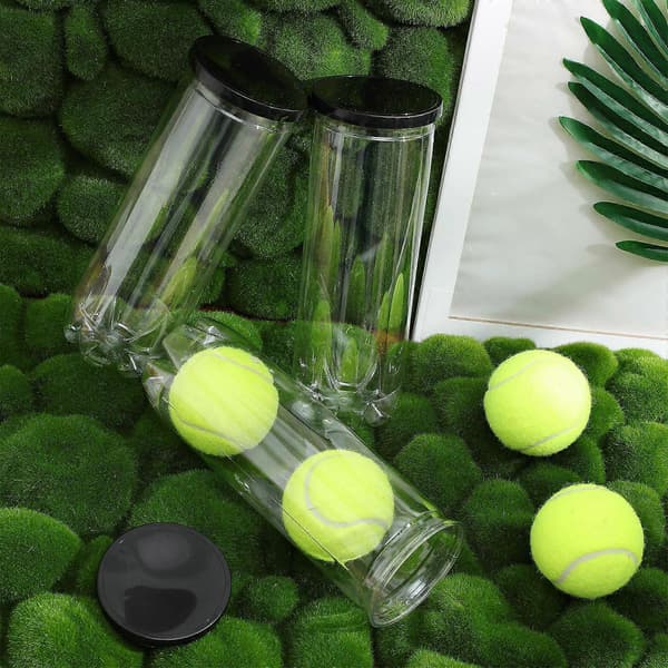 Boldopbevaringsholder Gennemsigtig Tennisflaske til Opbevaring 9 stk. Multifunktionel 21X7.7X7.7CM Transparent