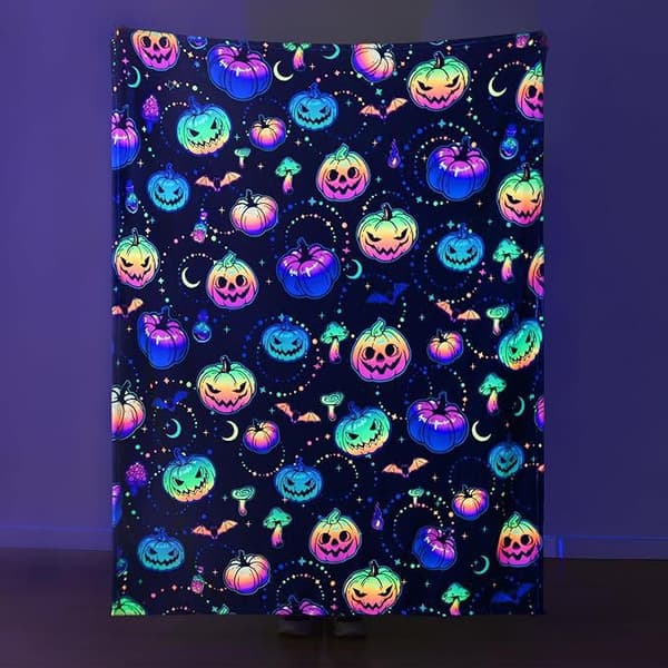 150CM x 200CM Halloween-teppe, perfekt for sofafester og senger - 79