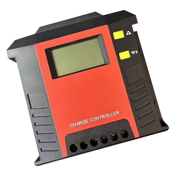20A MPPT Solar ladekontroller med bakgrunnsbelyst display, automatisk solcellepanel-laderegulator sikrer effektiv lading Rød—ls Red