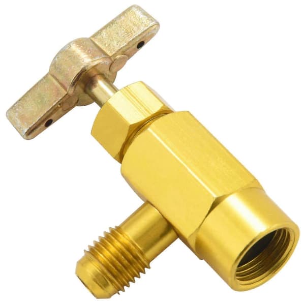 1/4 Sae M14 Gängadapter R-134A Bil Luftkonditionering Köldmedium Burköppnare js—ls
