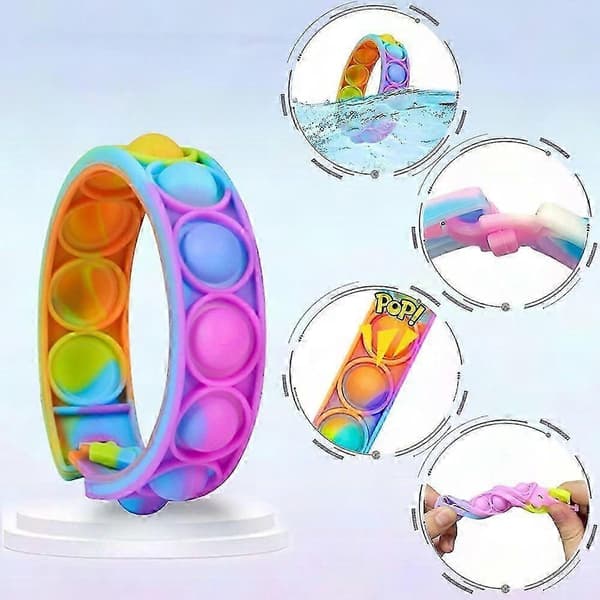 Boblearmbånd Fidget Legetøj - Bærbart Sensorisk Armbånd til Stresslindring og Fokus Format 1