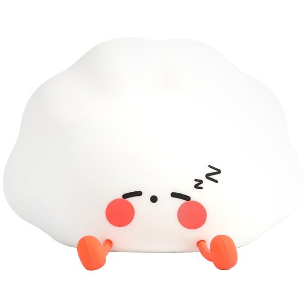 Silikone Dumpling Lampe, USB Genopladelig Natlampe med Dobbelt Farvetemperatur og Justerbar til Soveværelse, LED Skrivebordslampe