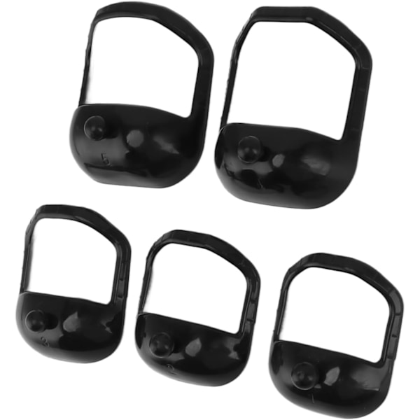 Barbermal for menn, 5 stk. Skjeggbarbermal 5 Størrelser Presis Trimmeskjegg Formingsstyling Guide Shaper Perfekt for hårfestelinje, kanting Black