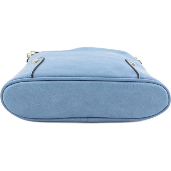 Kolminkertainen vetoketjutasku, suuri crossbody-laukku