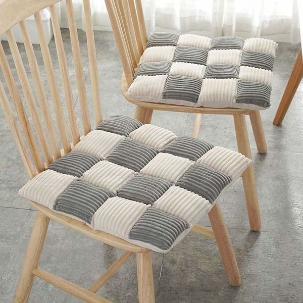 Stolsdynor för matstolar, 42x42cm, för inomhus och utomhus, kök, hem (1 st, grå beige)