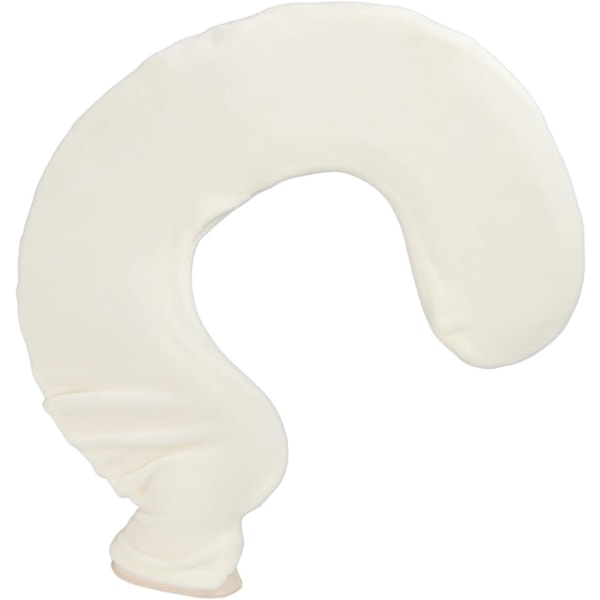 Bredmunnad U-formad varmvattenflaska, stänksäker hals, mjuk och bekväm varmvattenflaska, termisk effekt 1L för resor (Beige)