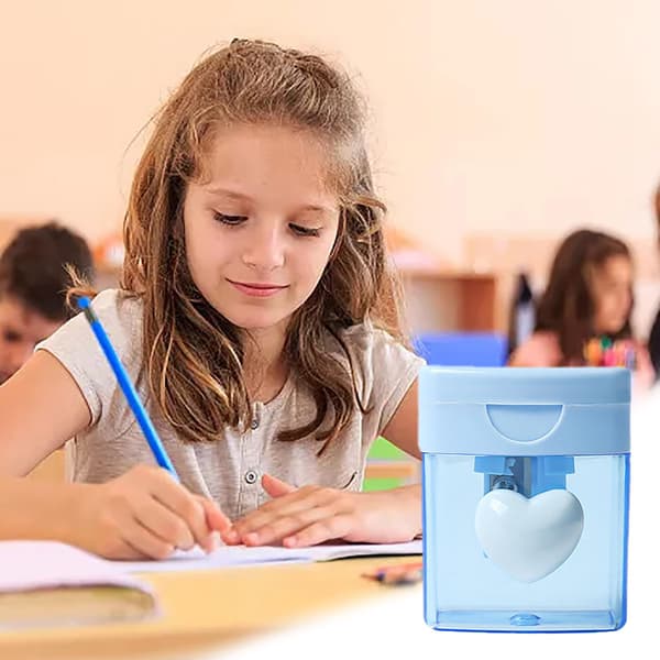 Pencil Sharpener for School and Crafts - An Efficient, Smooth, Durable, and Portable Desk Accessory (Blue) blue