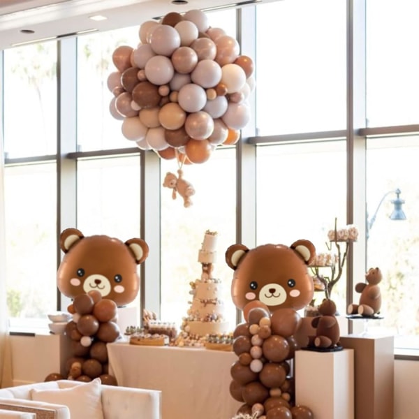 Bjørneballonger Teddybjørn Baby Shower Dekorasjoner Vi Kan Nesten Ikke Vente Bjørnetema Bursdagsfest Tilbehør 4 Stk