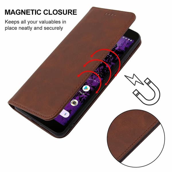 Magnetisk Læderetui Til Cat S62 Pro