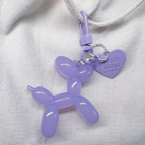 Jelly Ballong Hund Design Nøkkelring for Kvinner, Søte Jenter Nøkkelring, Nøkkelring Tilbehør for Bilnøkler