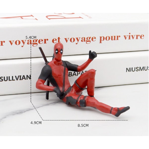 1 stk. Deadpool Funky Model: Oplev den frække superhelts ånd, håndlavet, superheltedekoration, fantastisk positur Style04