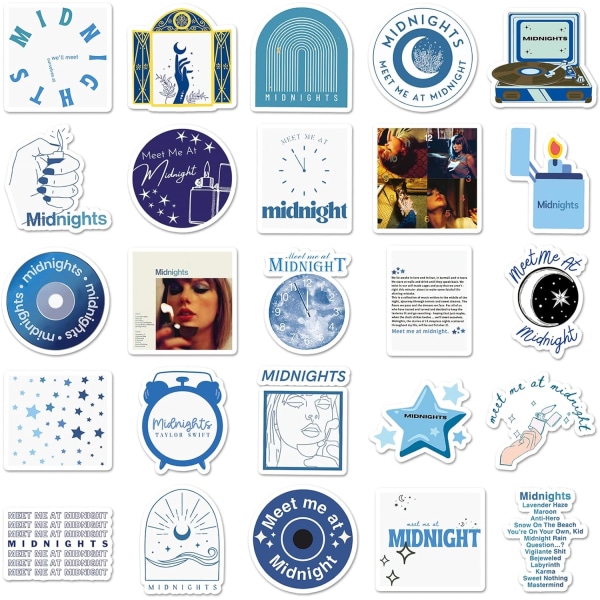 Taylor Stickers Merchandise Swift Albums Stickers Merchandise Vinyl Vanntett Laptop Vannflaske Stickers (pakke med 50) N1-5