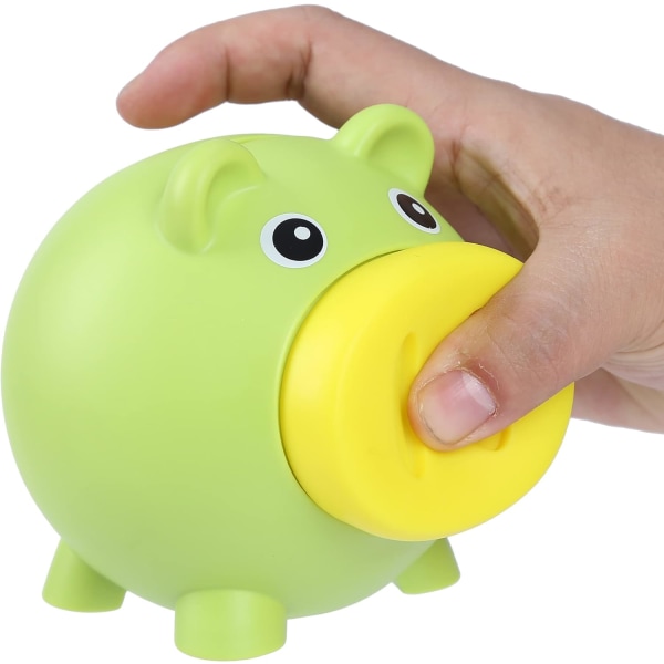 Mini Piggy Bank, Cute Pig Go Oink-Oink, Shatterproof Coin Bank, Great First Money Bank (Orange)