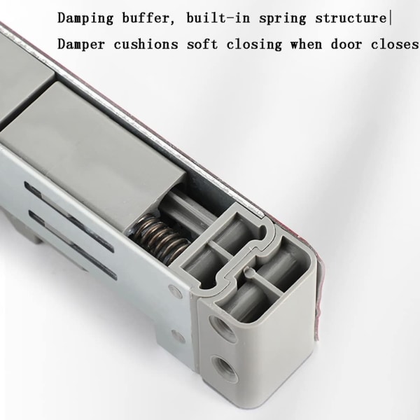 Dörrbuffertdämpare, justerbar hydraulisk dörrstängare, hushållstyst dörrstängare, behöver skilja mellan vänster och höger, enkel att installera, lastar 80 kg