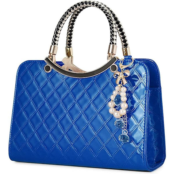 Skinnende Laklæder Dame Punge Satchel Håndtasker Damer Mode Top Håndtag Håndtasker Crossbody Skuldertasker