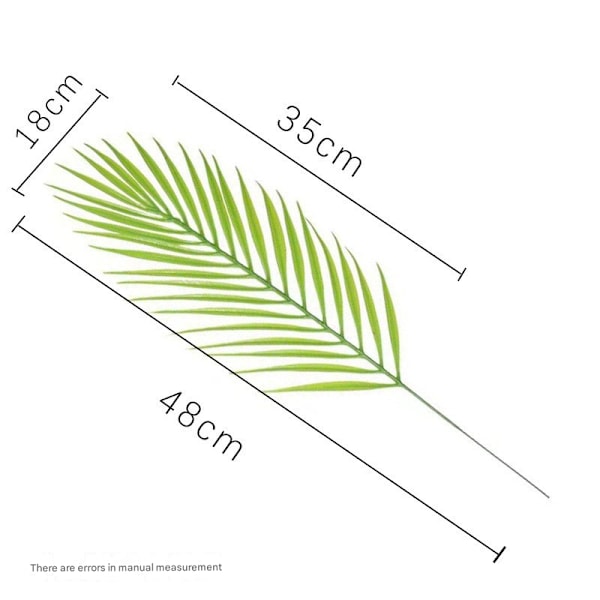 12 kpl Teko-Palmulehtiä, Teko-Palmulehtiä, Trooppinen Light color