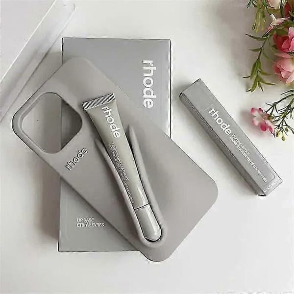 Rhode med Lip Gloss Telefoncover til iPhone 16 15 14 13 12 17 11 Pro Max Plus Lip Raspberry Raspberry Iphone 16 Plus