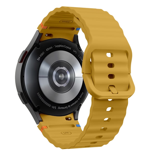 SimpleThings No Gap Sport Silikon Armbånd til Samsung Galaxy Watch 7/6/5/4 Yellow Watch7/FE/6/5/5Pro/4