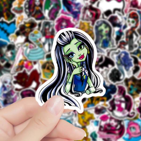 50 kpl Monster High -tarraa vedenpitävät tarrat matkalaukku rullalauta vesipullo tarrat tarra pyörä puskuri lumilauta koriste (Monster High )