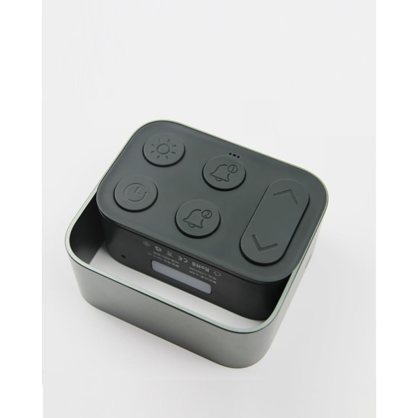 Digital väckarklocka med timer, liten sängklocka, svart, dimbar, timer, reseväckarklocka, snooze-funktion, två alarm