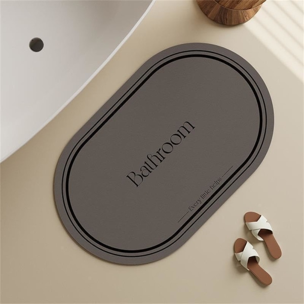 Quick Dry Diatomite Stone Bath Mat Non-slip Bathroom Mat Super Absorbent Luxury Oval Floor Mat