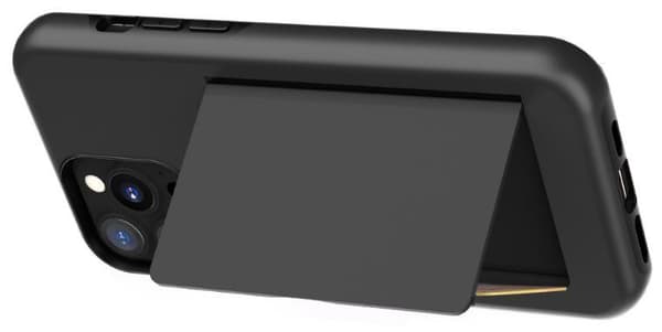 iPhone 12 Case with Card Slot Protective Black