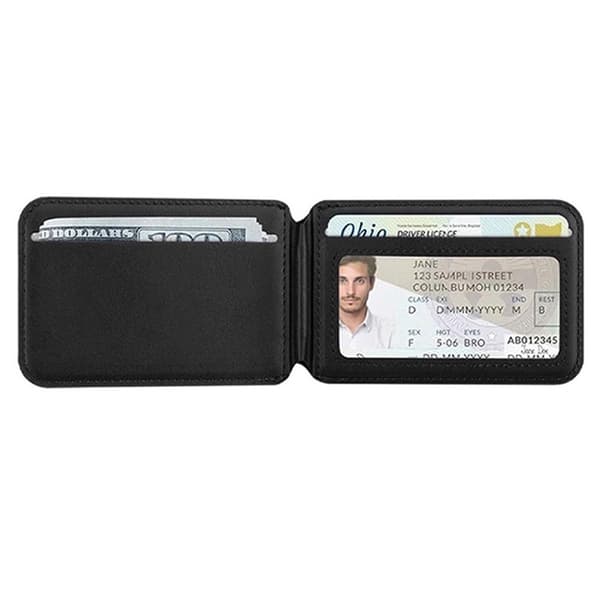 Universal Magsafe Magnetisk Kortholder med Roterbart Stativ - Kompatibel med iPhone og Android Sort Black