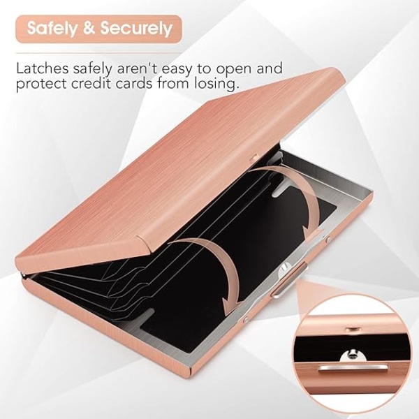 Kreditkortholder, unisex metalkortpung Slank ID-kortholder RFID Shield Beskyttelsesetui Pengeclips Visitkortetui i rustfrit stål