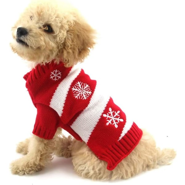 Dog Snow Sweaters Snowman Sweaters Xmas Dog Holiday Sweaters New Year Christmas Sweater Pet Clothes for Small Dog and Cat (Snow, L)