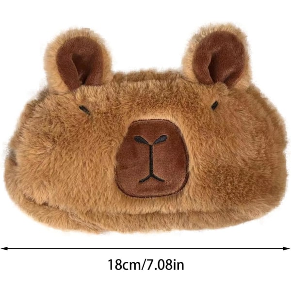 Plush Pencil Case, Animal Pencil Pouch, Capybara Pencil Bag Cute School Accessory Bag, Small Fluffy Zipper Pouch Pencil Bag Organizer