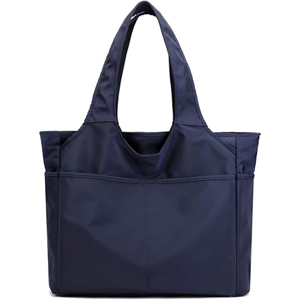 Nylon Tote Bag Vattentät Axelväska för Kvinnor Lätt Resväska Multificka med Dragkedja