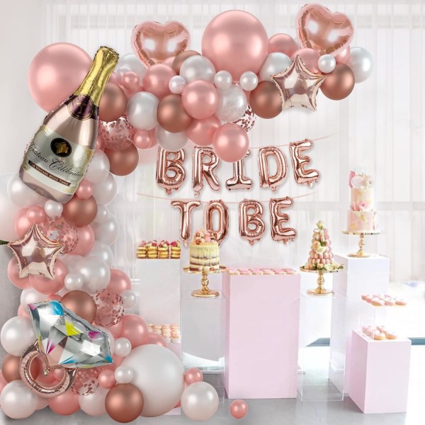 Bride To Be Balloner Garland Rose Gold Festdekorationer Kit Brudebruser Balloner Arch Kit Til Festdekorationer