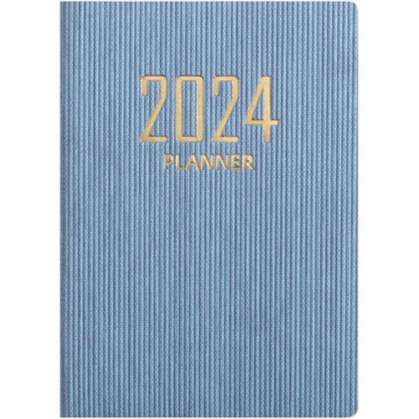 2 kpl, 2024 Suunnittelija 2024 Kalenteri 12 Kuukauden Suunnittelija 2024-2025 Päivittäinen Viikoittainen ja Kuukausittainen Agenda Muistikirja A7 PU Nahkakansi（DENIM BLUE）