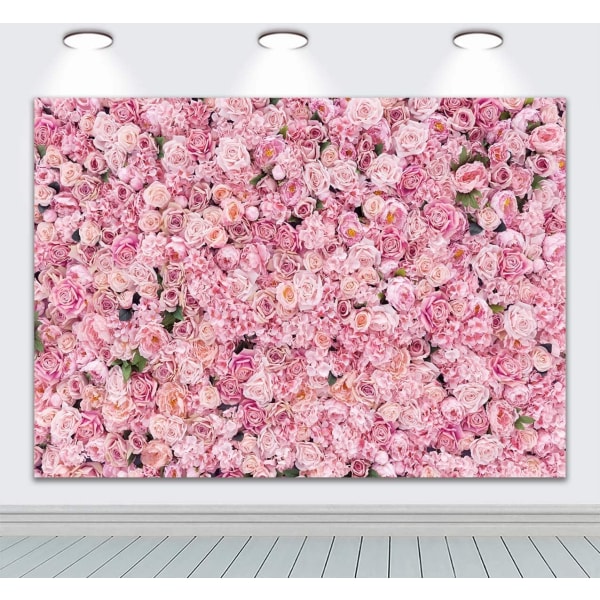 5x3ft Pink Rose Wall Baggrund Forår Blomster Piger Fødselsdag Te Selskab Pink Blomster Baggrunde Piger Kvinder Fødselsdagsfest