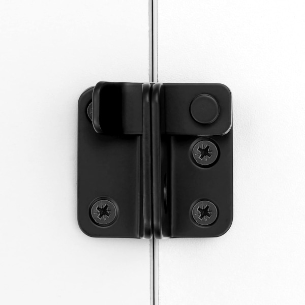 2 pakker flip-låser，1,81" x 1,77" svart rustfritt stål fortykket Heavy Duty Hasp låveport flip dørlås Dørlås - Høyre åpen
