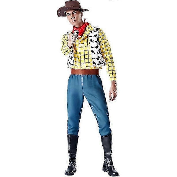 Cosplay Story Woody Kostymset Cowboy Julklänning Unisex Sheriff Halloween Karneval Utklädningsfest Leksak Scenföreställning Hög Kvalitet XL Man