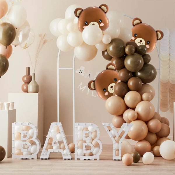 Karhu Ilmapallot Nalle Baby Shower CAN Odottaa Karhu Teema Syntymäpäiväjuhlatarvikkeet 4 kpl